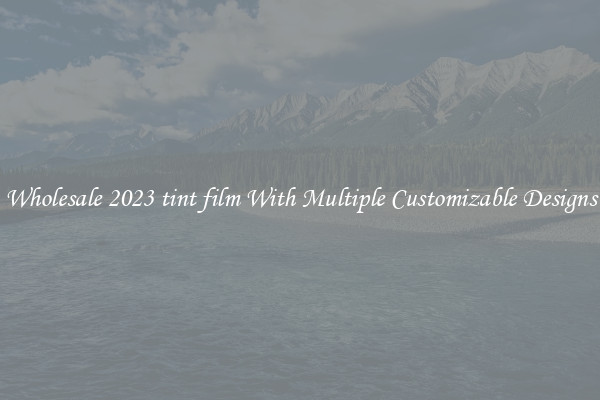 Wholesale 2023 tint film With Multiple Customizable Designs