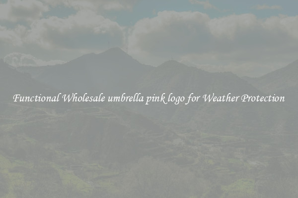 Functional Wholesale umbrella pink logo for Weather Protection 