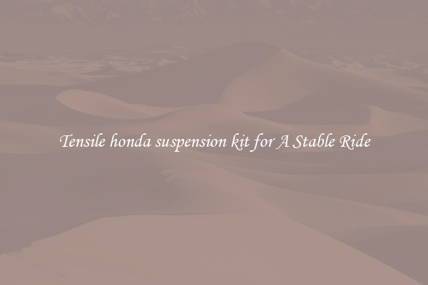 Tensile honda suspension kit for A Stable Ride