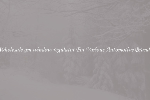 Wholesale gm window regulator For Various Automotive Brands