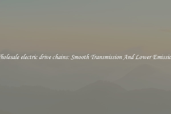 Wholesale electric drive chains: Smooth Transmission And Lower Emissions
