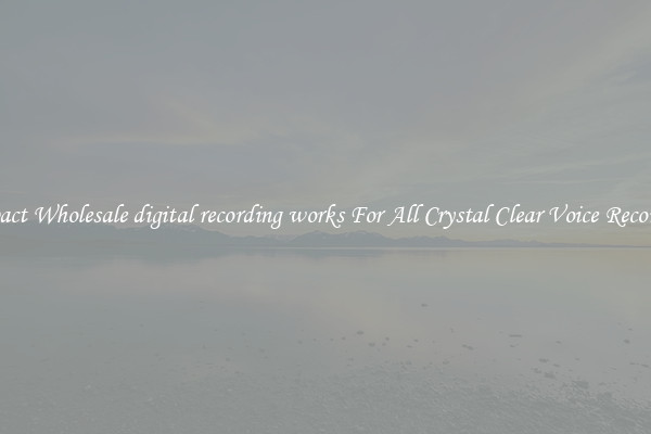 Compact Wholesale digital recording works For All Crystal Clear Voice Recordings