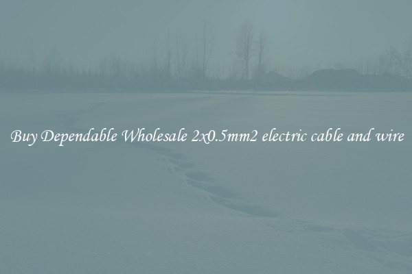 Buy Dependable Wholesale 2x0.5mm2 electric cable and wire
