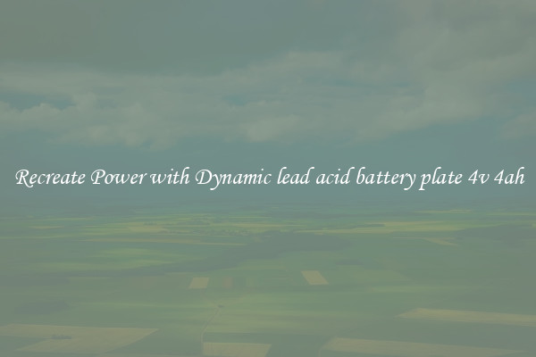 Recreate Power with Dynamic lead acid battery plate 4v 4ah