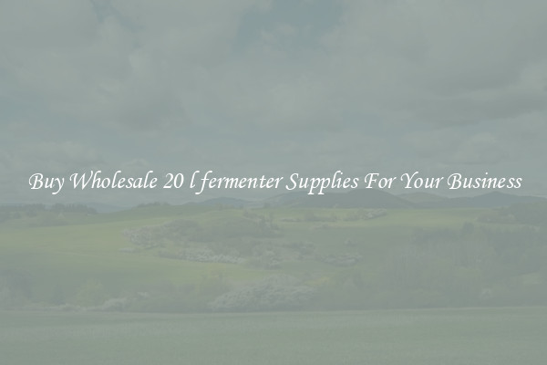 Buy Wholesale 20 l fermenter Supplies For Your Business