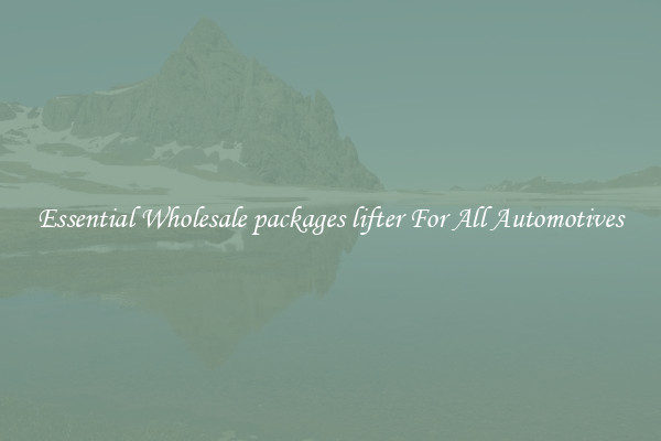 Essential Wholesale packages lifter For All Automotives
